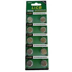LiCB LR1130/AG10/3898/LR54/390 Button Cell Batteries (10 pack)